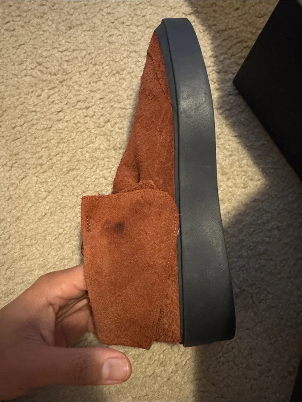 Fear of God Men’s Suede Slip-On laced Chukka Boot — Rust